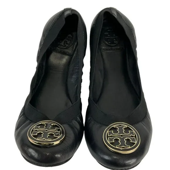 Tory Burch Shoes Womens Size 7.5 Black Caroline Mestico Slipper Soft Calf Flat - Picture 5 of 16